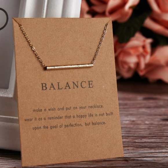 Balance Boho Indie Layering Gold Charm Necklace - Picture 1 of 8